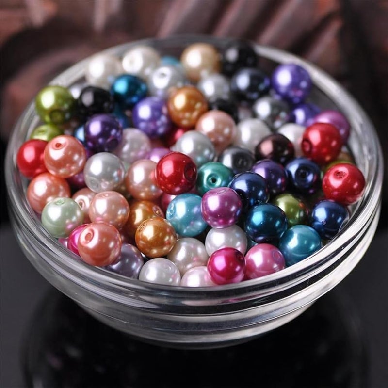 Peacock Blue 12mm Round Glass Beads for Jewelry Making Bracelets Crafts - Image 3